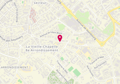 Plan de Point d'accueil CAF Association Episec Mpt/Cs Bonneveine Vieille Chapelle, 70 avenue André Zenatti, 13008 Marseille