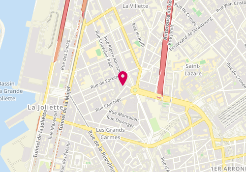 Plan de Caisse d'Allocations Familiales de Marseille Centre, 17 rue Malaval, 13002 Marseille
