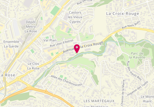 Plan de Bus France services d'Accès aux droits FAIL 13, 82 Avenue de la Croix Rouge, 13013 Marseille