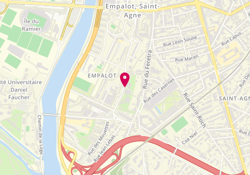 Plan de Point d'accueil CAF de Toulouse - Empalot, 38 avenue Jean Moulin, 31400 Toulouse