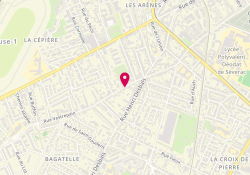 Plan de Point numérique CAF de Bagatelle-Faourette, Centre Social , 117 rue Henri Desbals, 31100 Toulouse