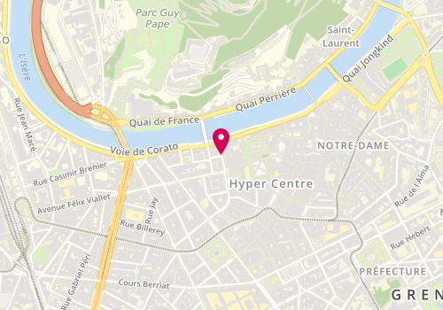 Plan de Point d'accueil CAF de Grenoble - La Cité des familles, 3 rue de Belgrade, 38000 Grenoble