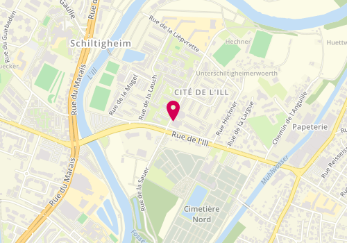 Plan de Point numérique CAF de Strasbourg - Cité de l'Ill, 2 Rue de la Doller, 67000 Strasbourg