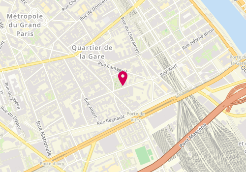 Plan de Point d'accueil CAF 13ème CIDJ, 6-8, rue Eugène Oudiné, 75013 Paris