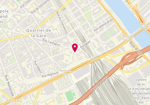 Plan de Point d'accueil CAF 13ème Centre social Chevaleret, 9 bis, rue du Chevaleret, 75013 Paris